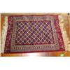 Image 1 : Persian Rug, Kiskan Process Geometric Pattern Red/Blue/Green 60" x 40"