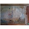 Image 2 : Oriental Rug, Bird & Floral Motif Cream/Brown/Aqua 59" x 36"