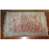 Image 1 : Oriental Rug Chinese Landscape Motif Pink/Green/Orange/White 72" x 49"