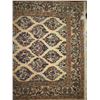 Image 2 : Persian Rug, Hand Woven Floral Motif White/Navy/Pink/Blue 66"x 45"