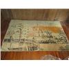 Image 2 : Wool Rug w/Landscape Motif, Cream/Tan/Black/Orange 103" x 69"