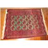 Image 1 : Persian Rug, Geometric Pattern Red/Green/Navy/White 53" x 40"