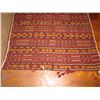Image 4 : Woven Rug, Geometric Pattern Red/Yellow/White/Blue 83" x 56"