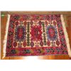 Image 1 : Persian Rug, Geometric Pattern Red /Blue/Black/Yellow/Cream 51" x 40"