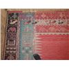 Image 2 : Woven Rug, Geometric Pattern Pink/Aqua/Navy 95" x 86"