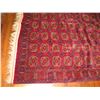 Image 2 : Persian Rug Geometric Pattern Red/Navy/Orange/Cream 127" x 87"