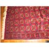 Image 8 : Persian Rug Geometric Pattern Red/Navy/Orange/Cream 127" x 87"