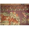 Image 8 : Woven Rug, Animal Motif w/Floral Border Red/Orange/Green/Pink 140" x 60"