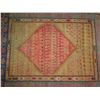 Image 2 : Woven Rug, Geometric Pattern Pink/Cream/Blue/Yellow/Black 60" x 48"