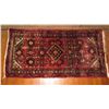 Image 1 : Persian Rug, Geometric Pattern Red/Navy/White 49" x 26"