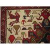 Image 8 : Persian Rug Geometric Pattern Red/Navy/Green/Cream 68" x 38"