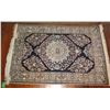 Image 1 : Persian Rug, Floral Motif Cream/Navy/Blue/Red 57" x 40"