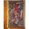 Image 2 : Persian Rug, Abriheam w/Woman Red/Navy/Grey/Green/Cream 54" x 44"