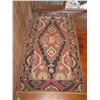 Image 2 : Asian Woven Area Rug, Geometric Pattern Rose/Brown/Cream/Peach 112" x 59"