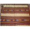 Image 3 : Woven Area Rug, Geometric Pattern Red/Cream/Yellow/Black 154" x 65"