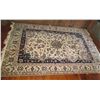 Image 1 : Persian Rug, Floral Motif Cream/Navy/Blue/Tan 120" x 79"