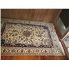 Image 2 : Persian Rug, Floral Motif Cream/Navy/Blue/Tan 120" x 79"