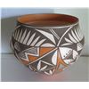 Image 1 : Acoma Pueblo Hand Painted Pottery Bowl, Signed 10" x 11"