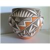 Image 2 : Acoma Pueblo Hand Painted Pottery Bowl, Signed 10" x 11"