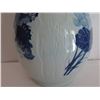 Image 8 : Chinese Ceramic Vase, Fish & Lotis Motif w/Chinese Characters, Blue/White 14" x 9"