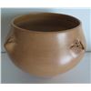 Image 1 : Tan Ceramic Bowl, San Juan Pueblo, Signed 9" x 12"