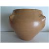 Image 2 : Tan Ceramic Bowl, San Juan Pueblo, Signed 9" x 12"