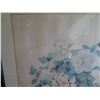 Image 2 : Framed Art, Peonies & Butterflies w/Chinese Characters, Maker's Mark 37" x 25"