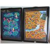 Image 1 : Qty 2 Framed Asian Art, Ladies w/Lotus Pond, Fruit Pickers w/Waterfalls 28" x 20" each
