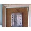 Image 2 : Framed Art, Geometric Design Panel Mounted on Burlap 47" x 15"