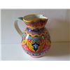 Image 2 : Italian Deruta Hand Painted Ceramic Pitcher 11.5"Tall & Square Serving Platter, 15"W