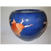 Image 2 : Chinese Ceramic Pot, Blue/Orange Koi Fish Motif 10.5" Tall