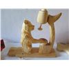 Image 8 : Qty 15 Small Wood Carved Animals, 5 Painted Birds on Wooden Disc