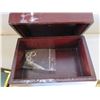 Image 14 : Qty 12 Accessories,Wooden Box, 3 Chinese Fans, Sterling Mirror, 2 Sm Folding Screens, 2 Black Cups