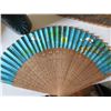 Image 18 : Qty 12 Accessories,Wooden Box, 3 Chinese Fans, Sterling Mirror, 2 Sm Folding Screens, 2 Black Cups