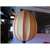 Image 2 : Qty 2 Silk Lanterns, 1 Metal Stand w/Light, Yellow & Pink Shade,
