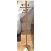 Image 1 : Wood & Metal Coat Stand w/ 8 Hooks 68" Tall