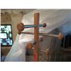 Image 2 : Wood & Metal Coat Stand w/ 8 Hooks 68" Tall