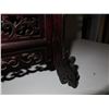 Image 8 : Chinese Palace Lantern, Carved Wood w/Red Fabric Screen 25" Tall