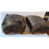 Image 1 : Qty 2  Footstools w/Bun Feet & Tapestry Upholstery 16"x 13"x 9" H