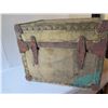 Image 29 : Vintage U.S. Trunk w/ Coffeepot, Dishes & Utensils 17.75"x 13.75"x 14.5"H