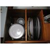 Image 2 : Vintage U.S. Trunk w/ Coffeepot, Dishes & Utensils 17.75"x 13.75"x 14.5"H