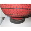 Image 3 : Chinese Lantern, Metal Wire Frame & Red Fabric Shade w/Stand 30" Tall