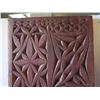 Image 2 : Qty 2 Wood Carved Panels Signed M Chun 36" x 12"