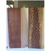 Image 9 : Qty 2 Wood Carved Panels Signed M Chun 36" x 12"