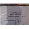 Image 10 : Wooden Fireplace Mantel w/ Raised Design Instructions included 47" x 65" x 10"