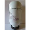 Image 1 : Asian Porcelain Vase on Wooden Stand w/Bird Motif/Chinese Characters Maker's Mark 15" Tall