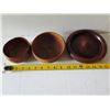 Image 18 : Qty 3 Turned Wooden Bowls, Lidded Kiawe Signed House of Kalai, Milo & Koa Signed Blair HI