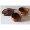 Image 1 : Qty 3 Turned Wooden Bowls, Lidded Kiawe Signed House of Kalai, Milo & Koa Signed Blair HI