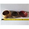Image 19 : Qty 3 Turned Wooden Bowls, Misc Wood, Signed