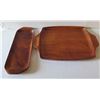 Image 1 : Qty 2 Wooden Serving Platters, Koa, Signed House of Kauai